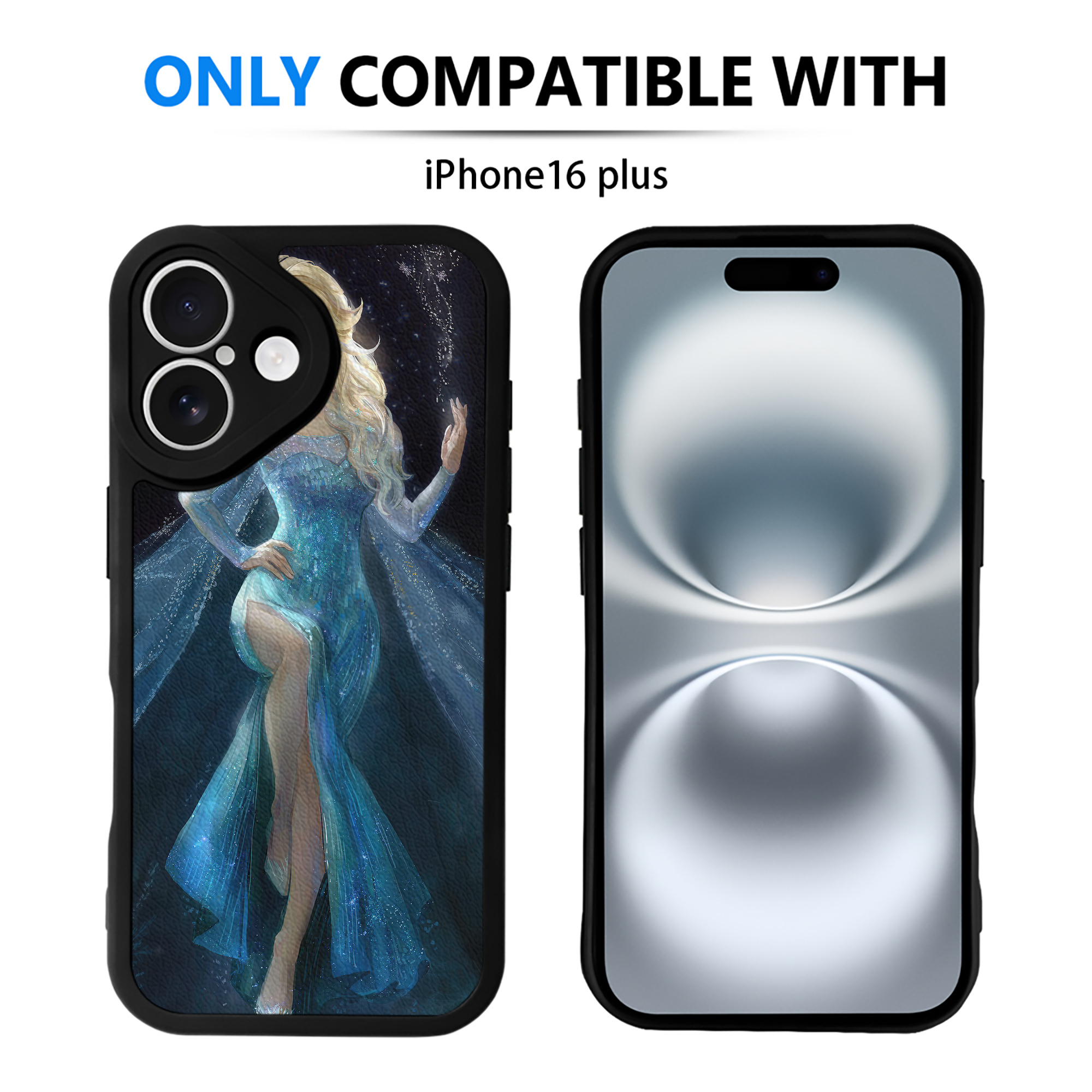 （画像用） アナと雪の女王 アンナ エルサ Frozen Anna Elsa 【iPhone 16シリーズ対応】シリコンスマホケース（レザー調） 材質：シリコン